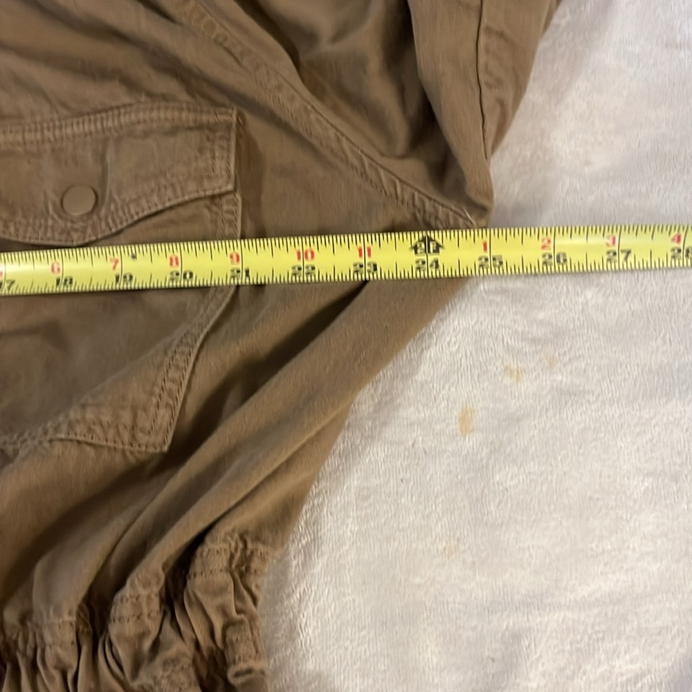 Terra & Sky Brown Cinched Funnel Neck Utility Cargo Technical Field Jacket 2X - Picture 6 of 10